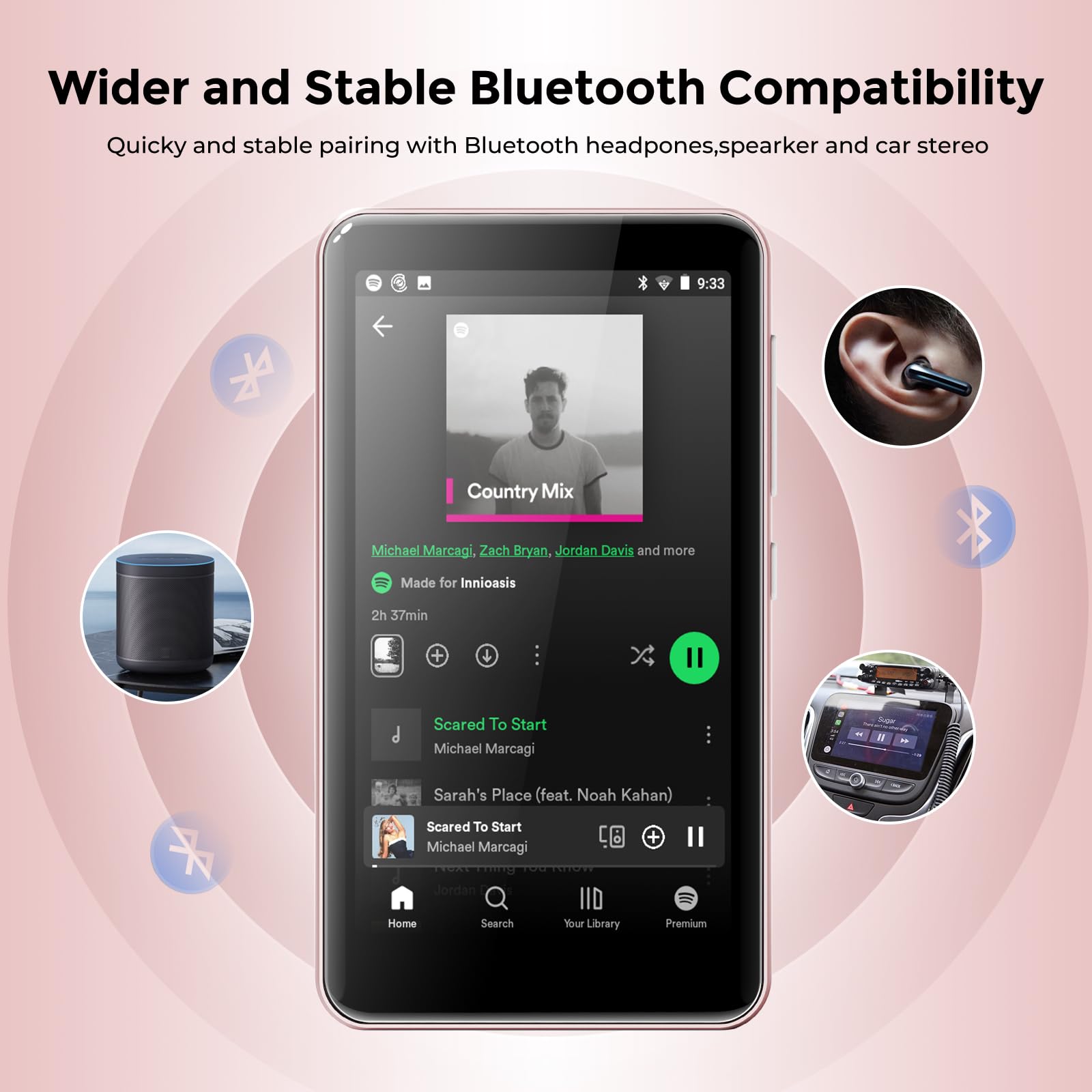 Amazon.com: innioasis 16GB MP3 Player with Bluetooth and WiFi, MP3